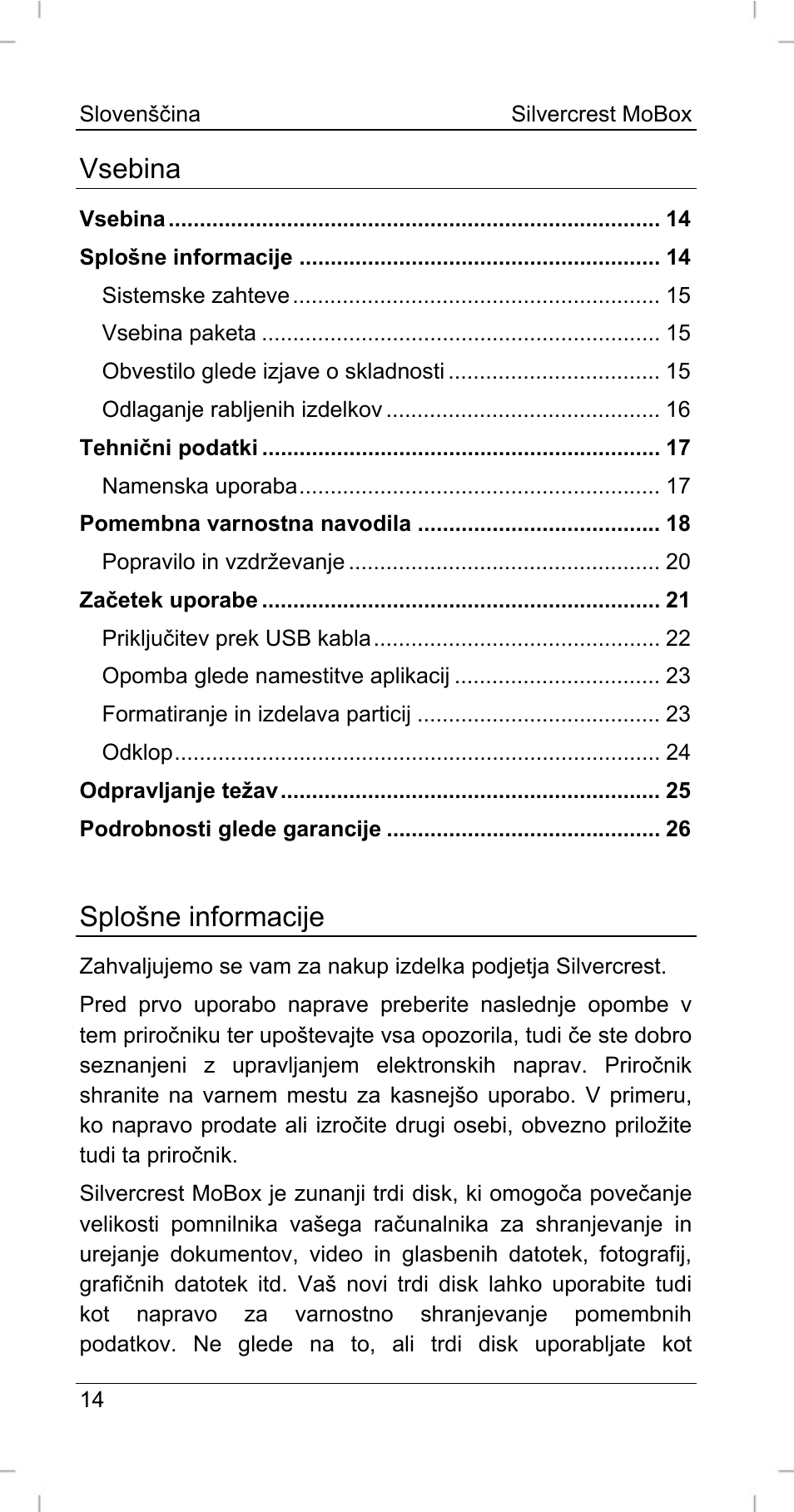 Silvercrest MoBox 500 User Manual | Page 16 / 44