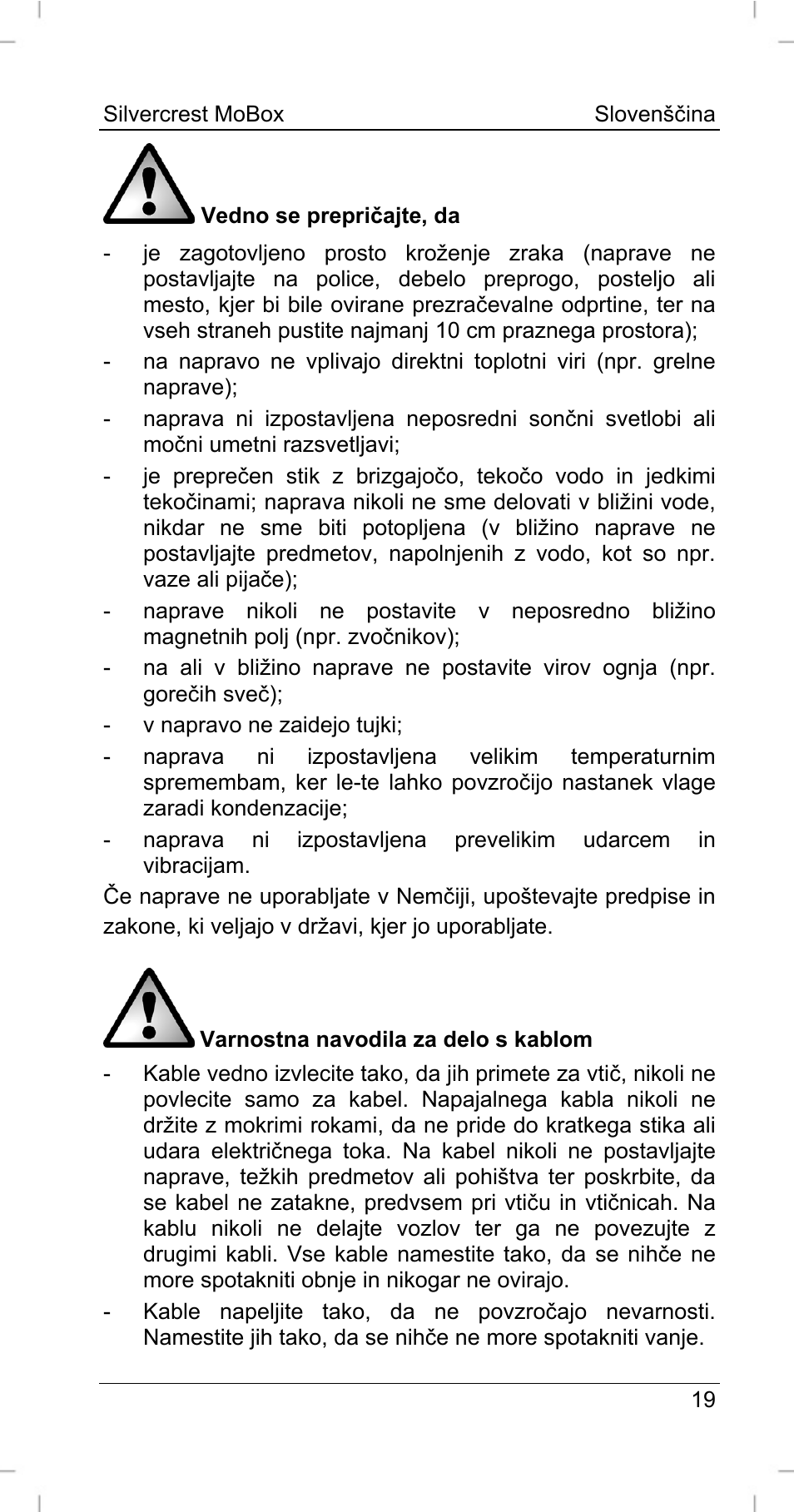 Silvercrest MoBox 500 User Manual | Page 21 / 44