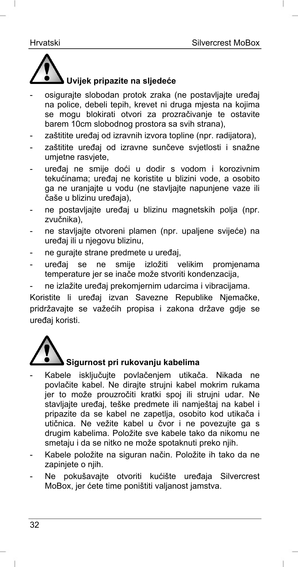 Silvercrest MoBox 500 User Manual | Page 34 / 44