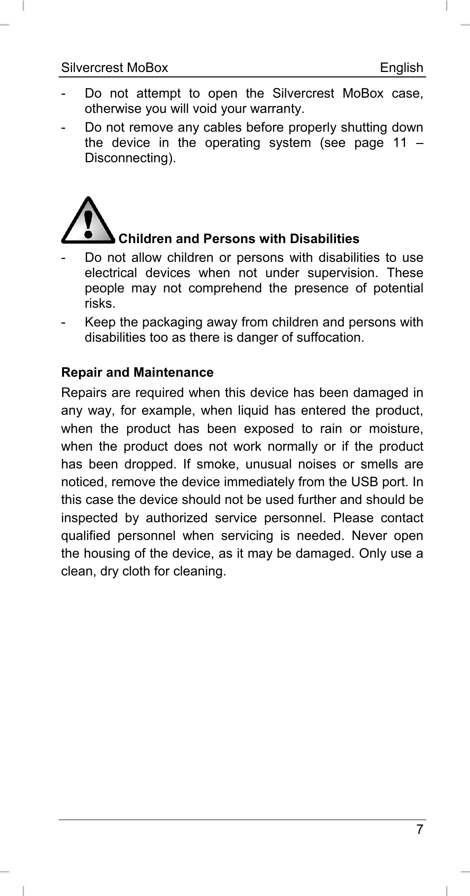 Silvercrest MoBox 500 User Manual | Page 9 / 44