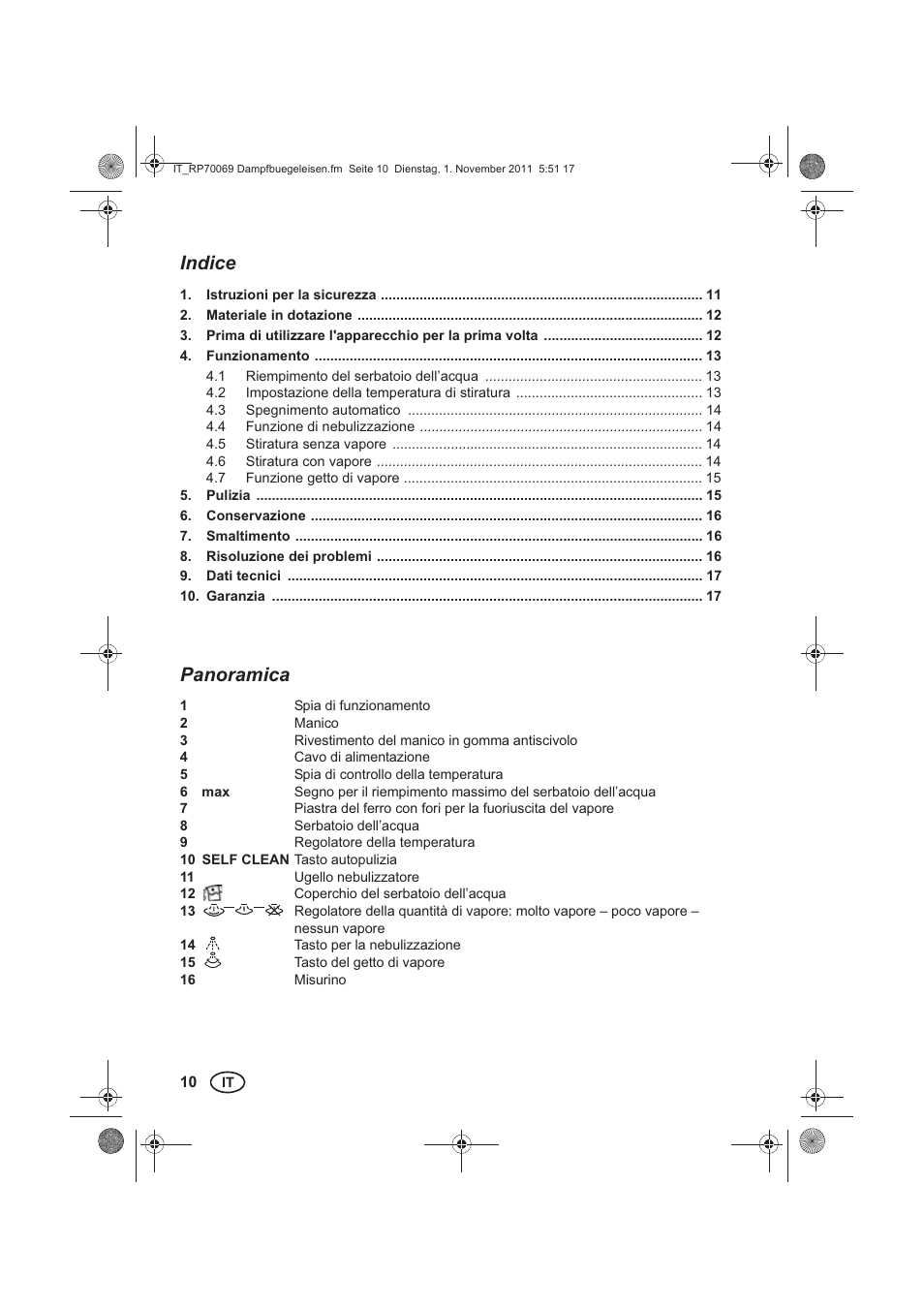 Indice, Panoramica | Silvercrest SDB 2200 B1 User Manual | Page 12 / 46