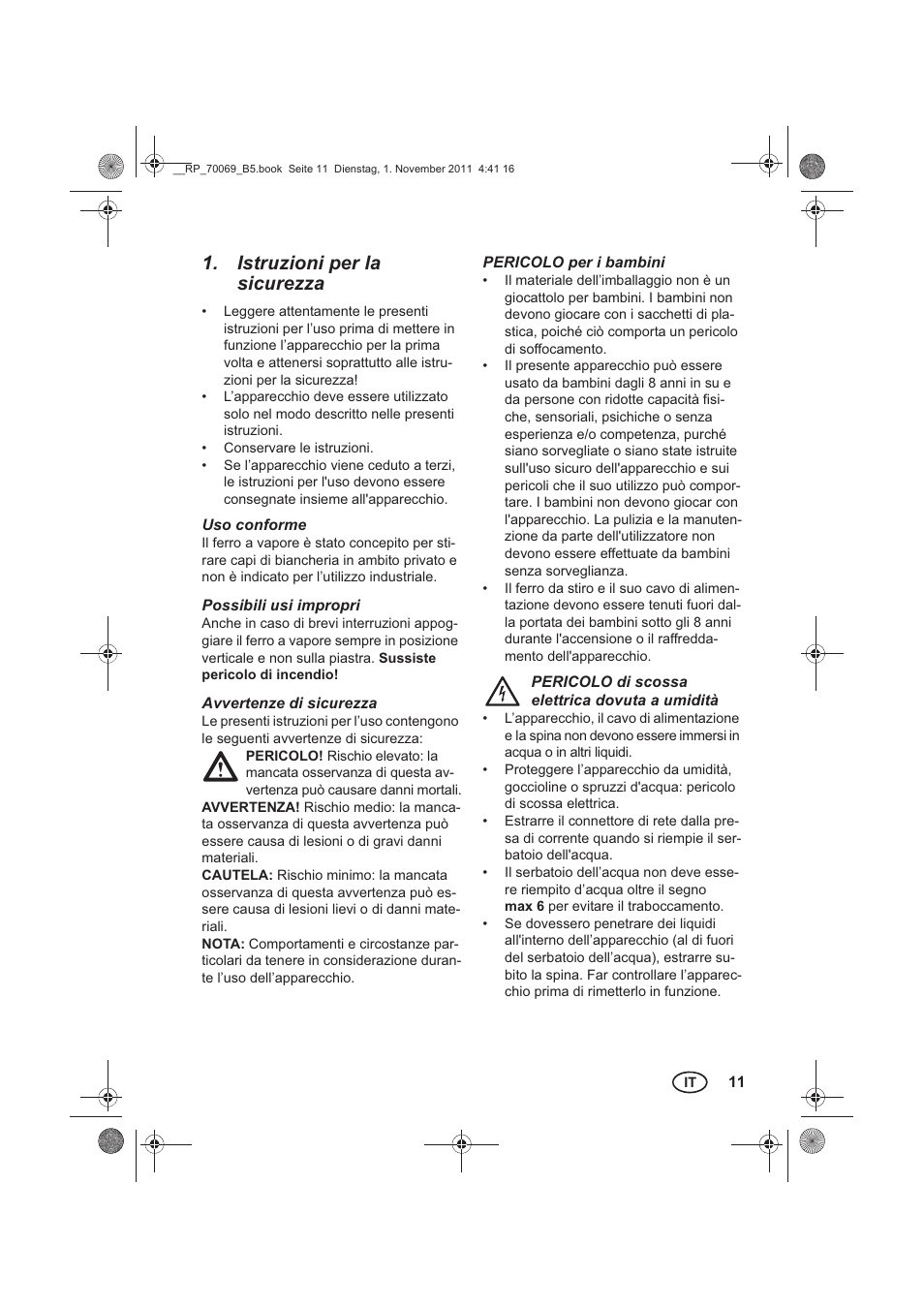 Istruzioni per la sicurezza | Silvercrest SDB 2200 B1 User Manual | Page 13 / 46