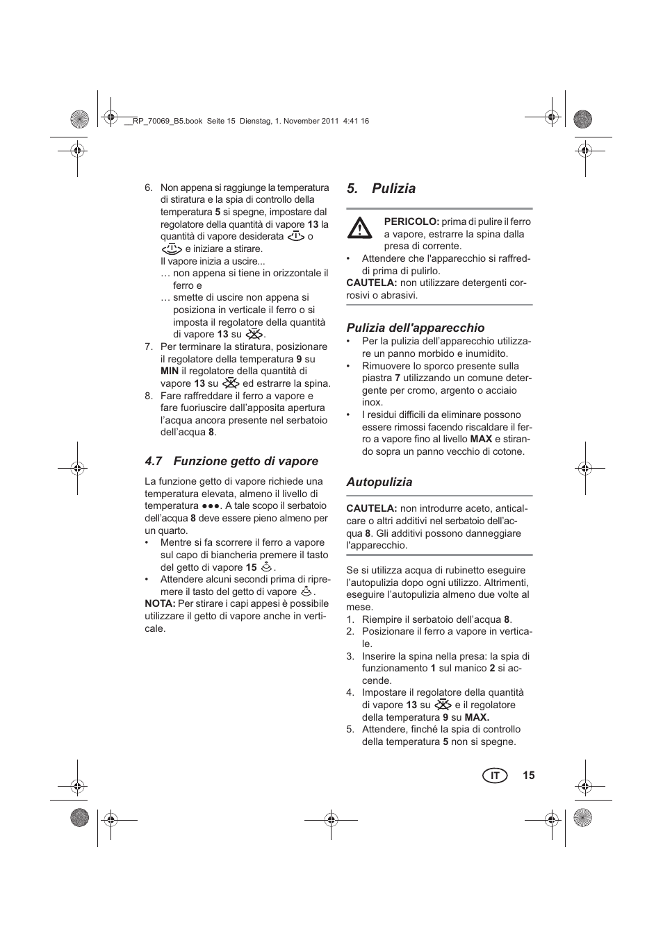 Pulizia | Silvercrest SDB 2200 B1 User Manual | Page 17 / 46