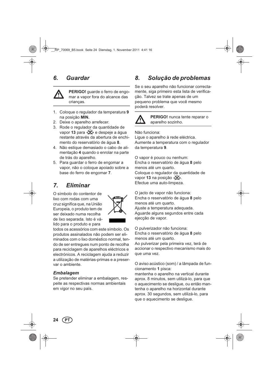 Guardar, Eliminar, Solução de problemas | Silvercrest SDB 2200 B1 User Manual | Page 26 / 46