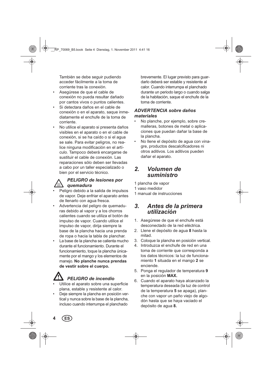 Volumen de suministro, Antes de la primera utilización | Silvercrest SDB 2200 B1 User Manual | Page 6 / 46