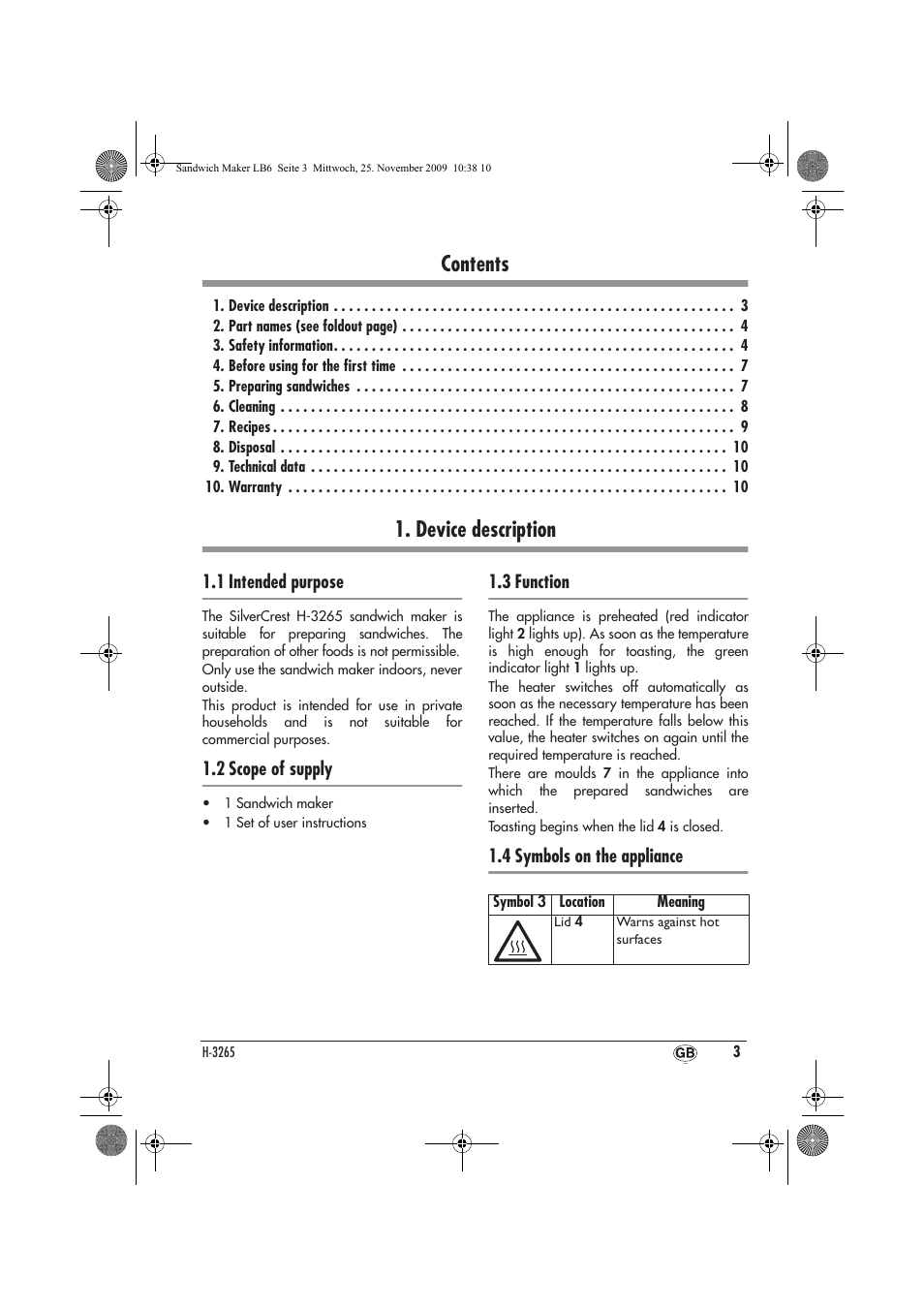 Silvercrest H-3265 User Manual | Page 5 / 14