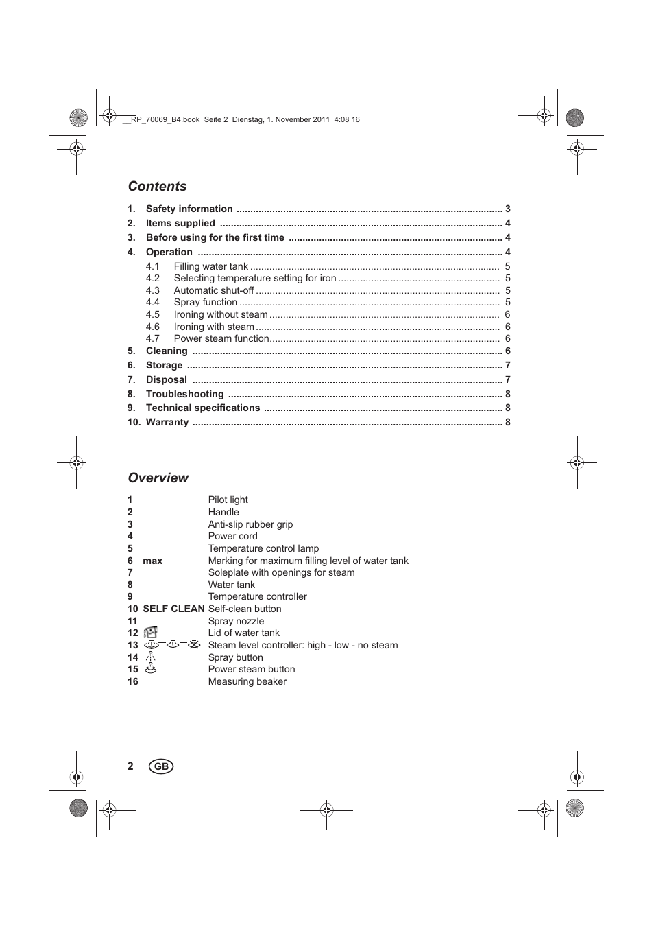 Silvercrest SDB 2200 B1 User Manual | Page 4 / 62