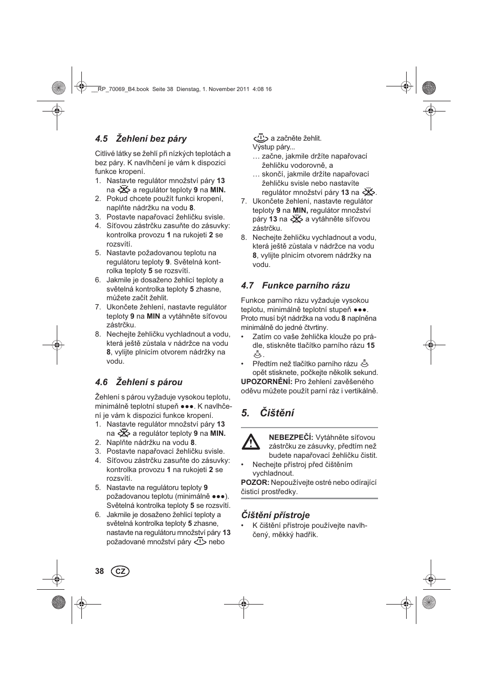 ištní | Silvercrest SDB 2200 B1 User Manual | Page 40 / 62