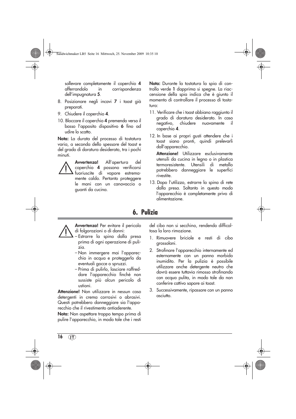 Pulizia | Silvercrest H-3265 User Manual | Page 18 / 38