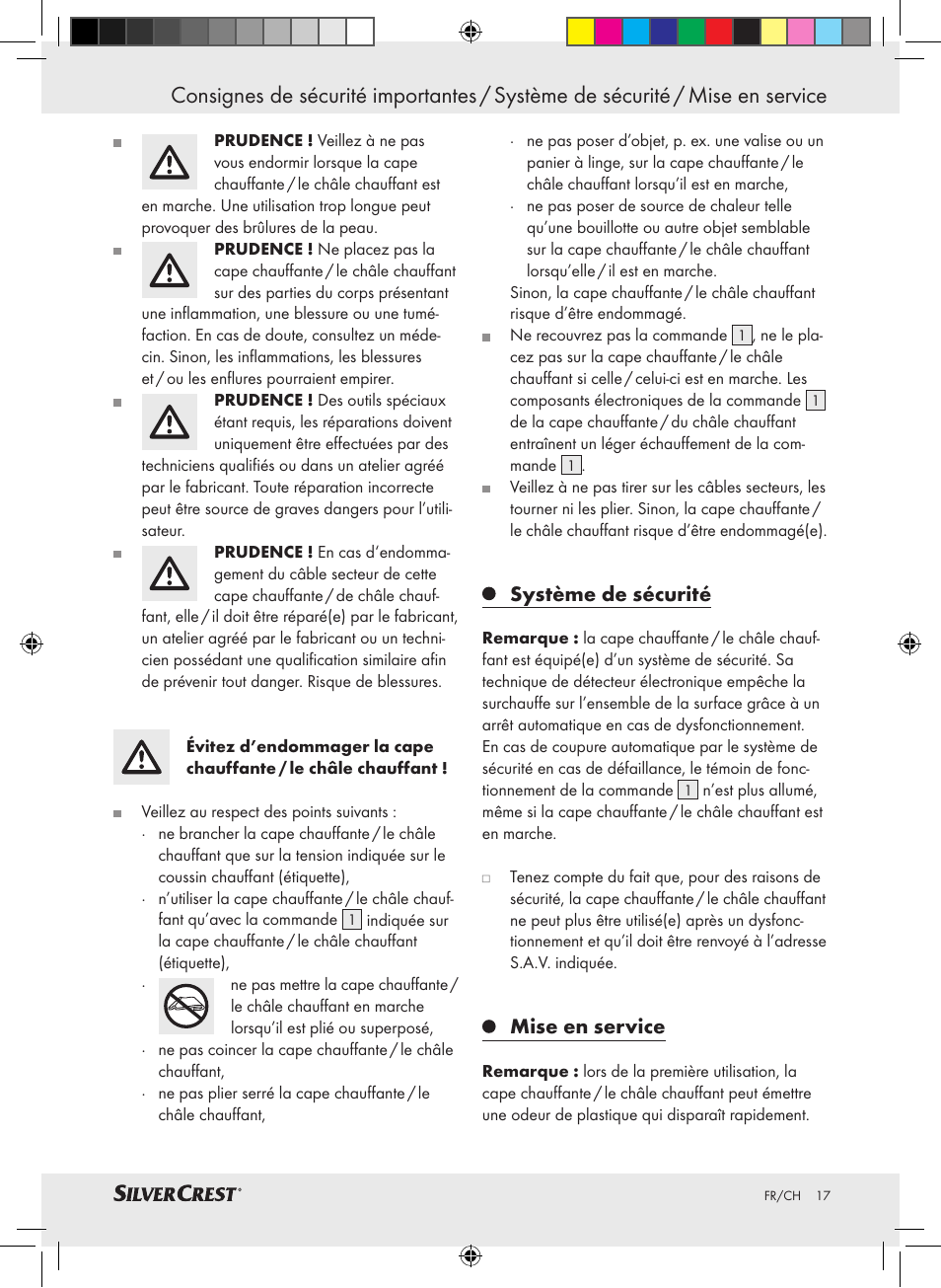 Système de sécurité, Mise en service | Silvercrest SWC 100 A1 User Manual | Page 16 / 44