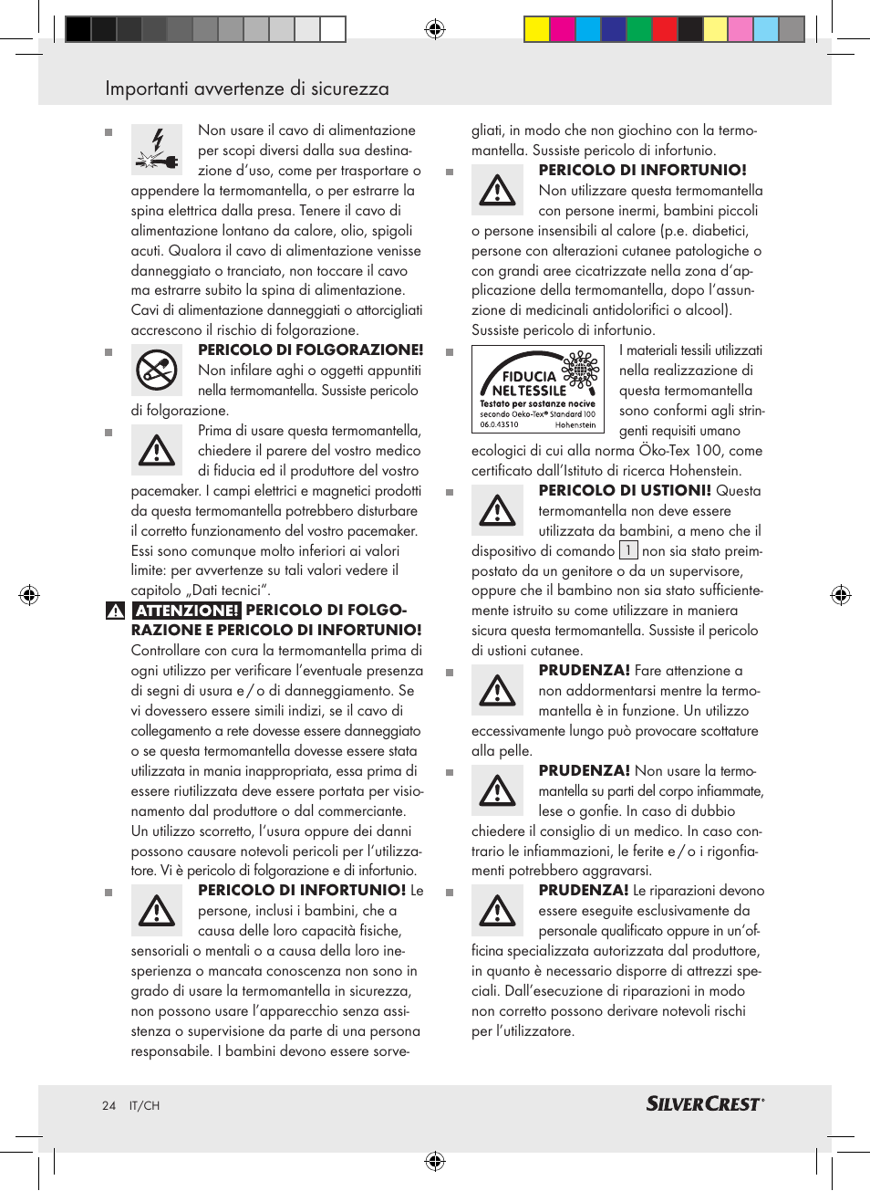 Importanti avvertenze di sicurezza | Silvercrest SWC 100 A1 User Manual | Page 23 / 44