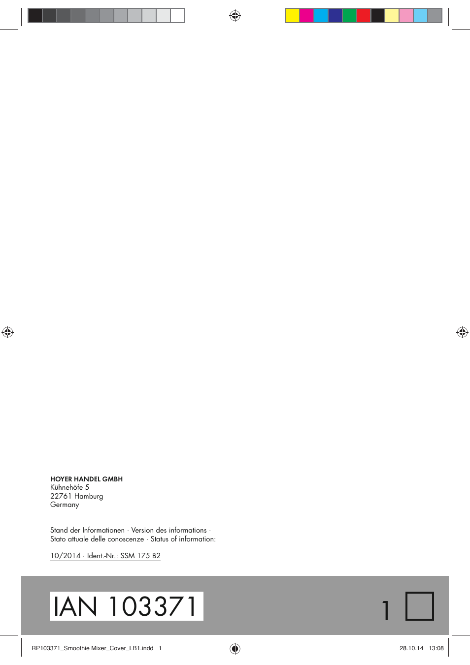 Silvercrest SSM 175 B2 User Manual | Page 46 / 46