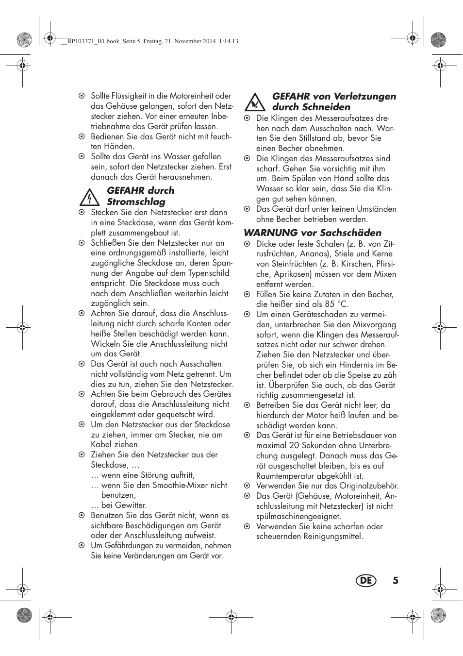 Silvercrest SSM 175 B2 User Manual | Page 7 / 46