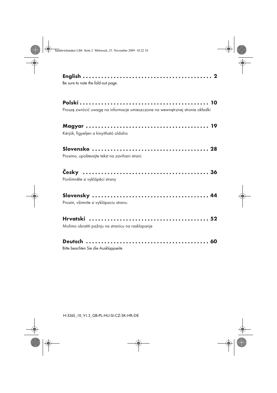 Silvercrest H-3265 User Manual | Page 3 / 70