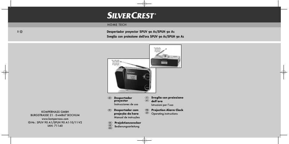 Silvercrest SPUV 90 A1/SPUH 90 A1 User Manual | 82 pages