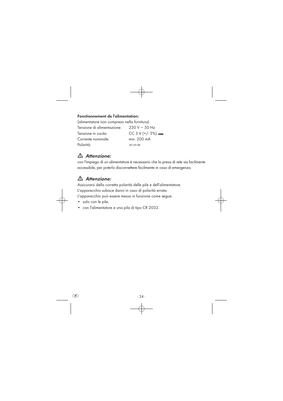 Attenzione | Silvercrest SPUV 90 A1/SPUH 90 A1 User Manual | Page 26 / 82