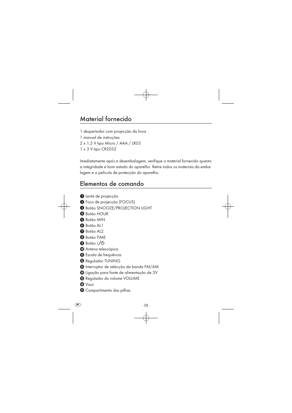 Material fornecido, Elementos de comando | Silvercrest SPUV 90 A1/SPUH 90 A1 User Manual | Page 40 / 82
