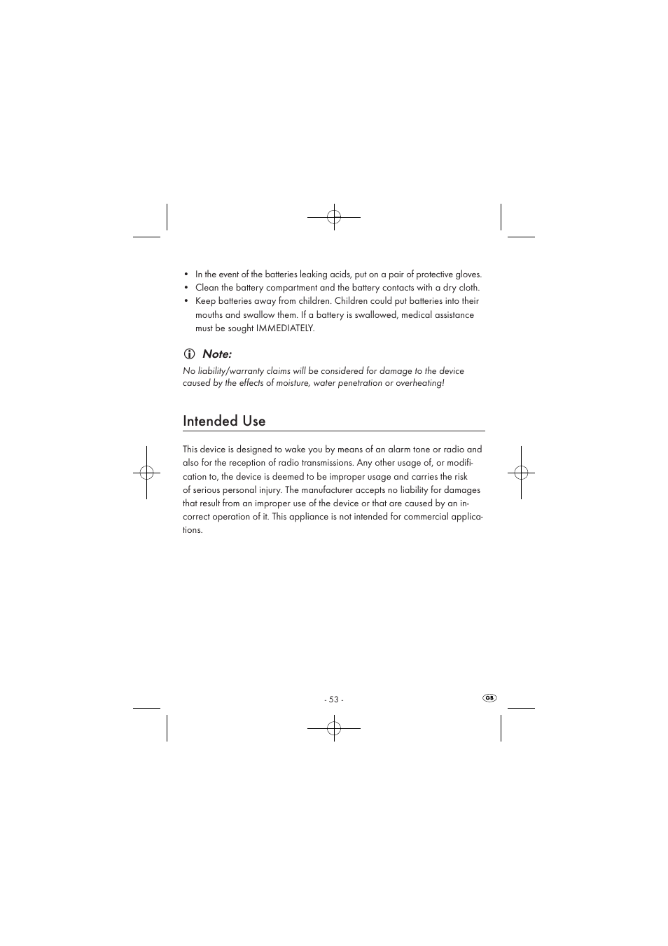 Intended use | Silvercrest SPUV 90 A1/SPUH 90 A1 User Manual | Page 55 / 82