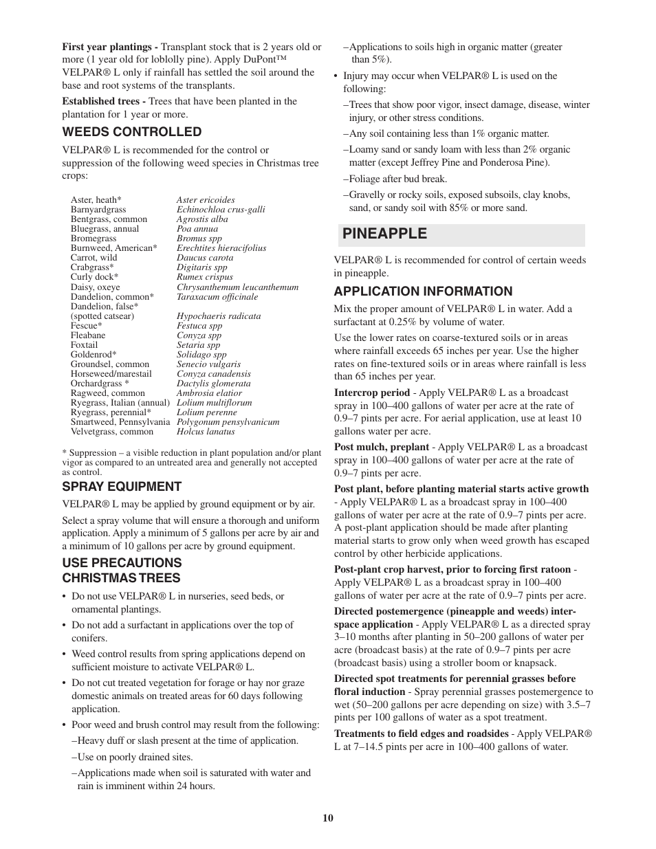 Pineapple | DuPont Authentication Velpar H - 65396 User Manual | Page 12 / 27
