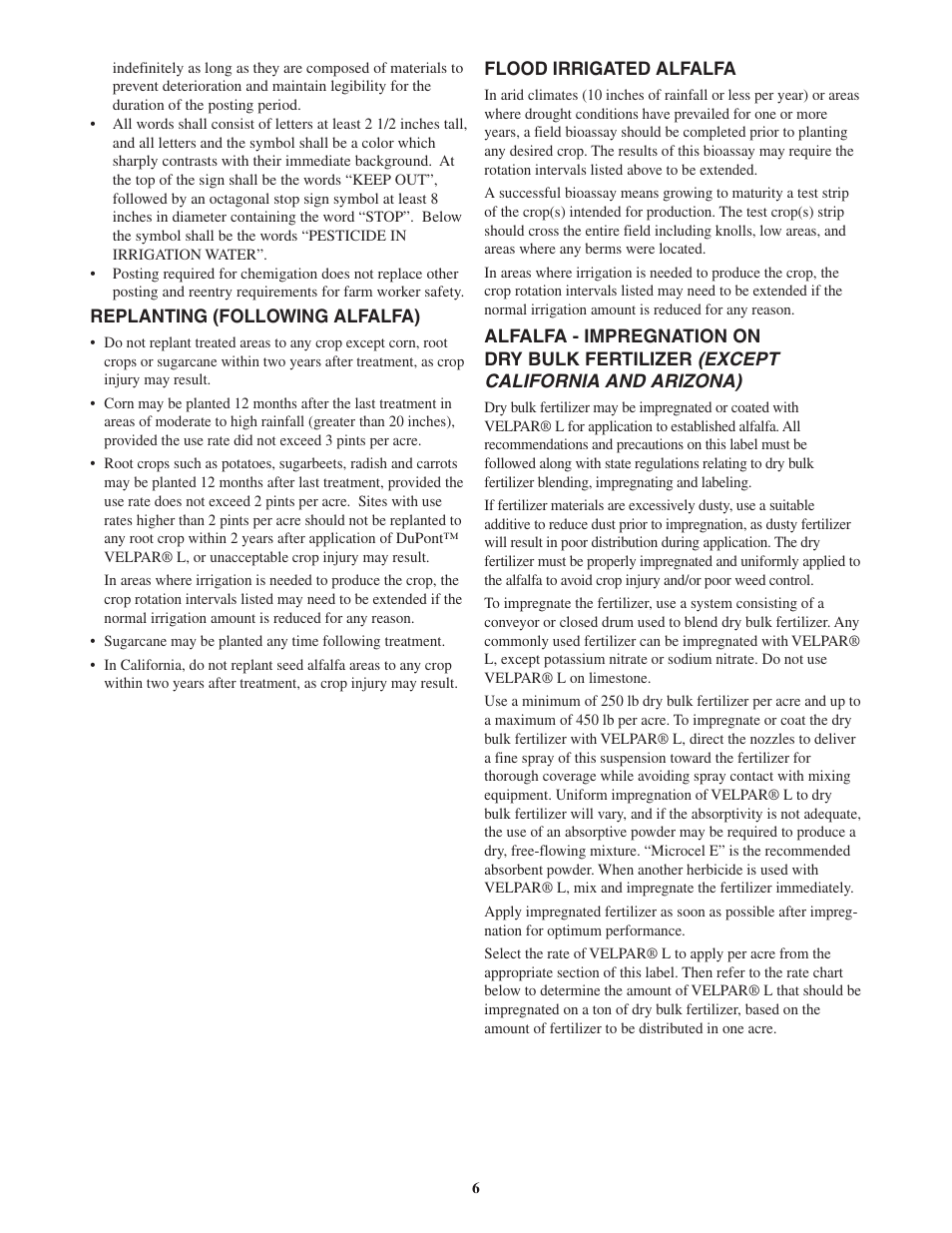 DuPont Authentication Velpar H - 65396 User Manual | Page 8 / 27