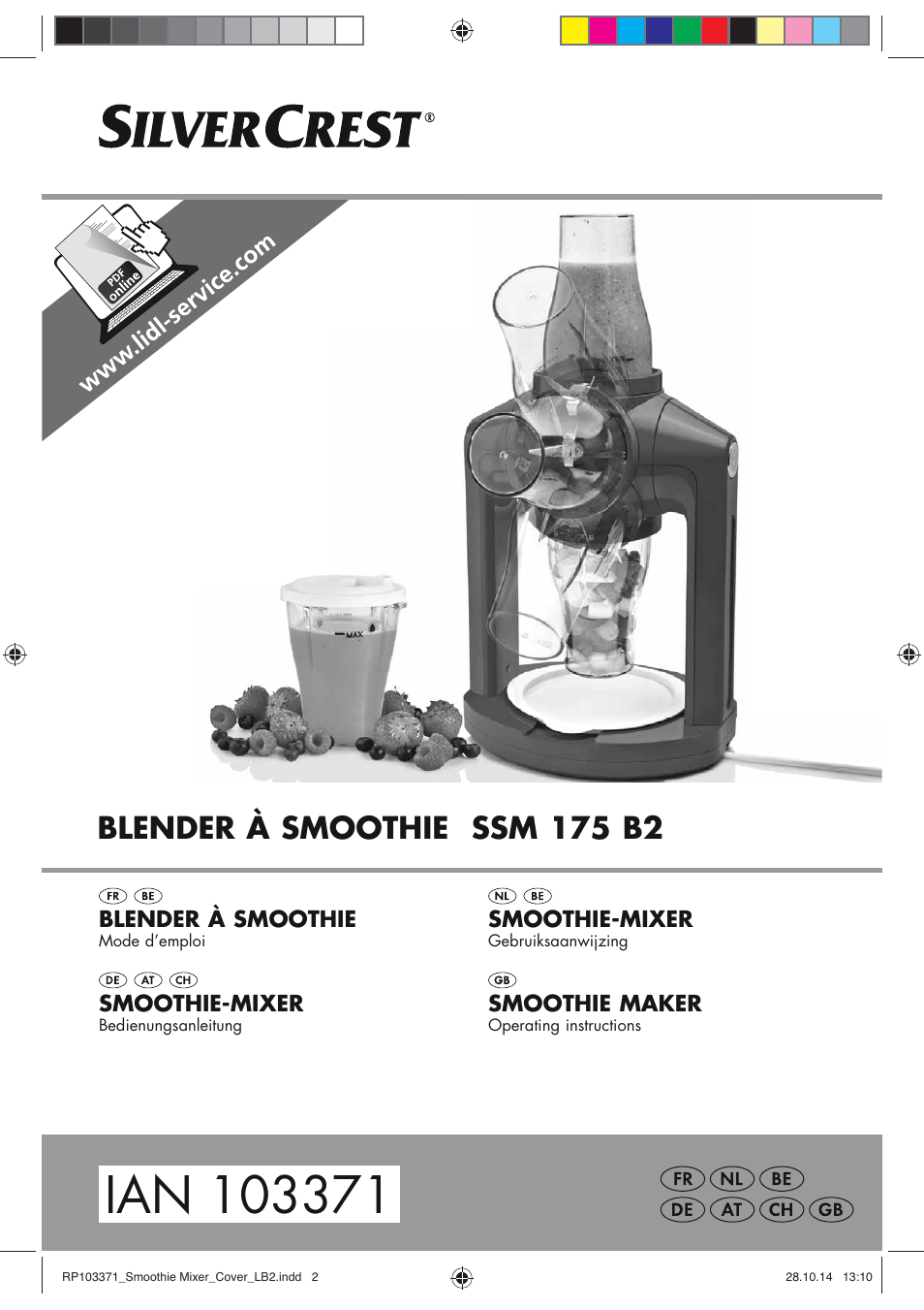 Silvercrest SSM 175 B2 User Manual | 46 pages