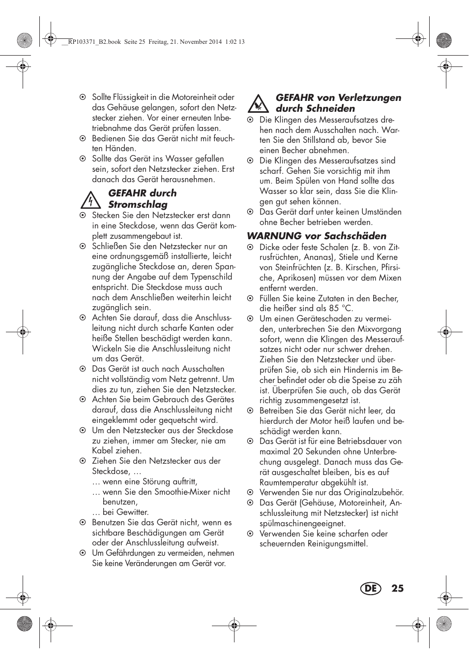 Silvercrest SSM 175 B2 User Manual | Page 27 / 46