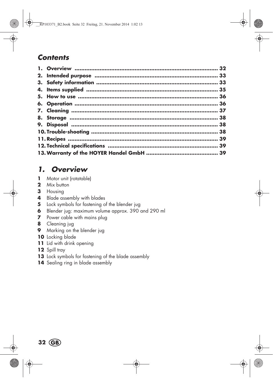 Silvercrest SSM 175 B2 User Manual | Page 34 / 46