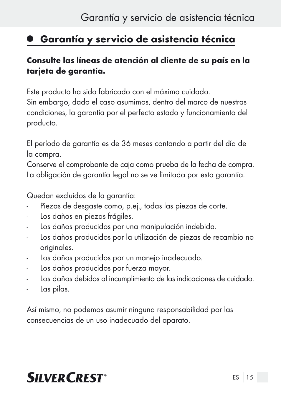 Garantía y servicio de asistencia técnica | Silvercrest Nose & Ear Hair Trimmer User Manual | Page 15 / 65