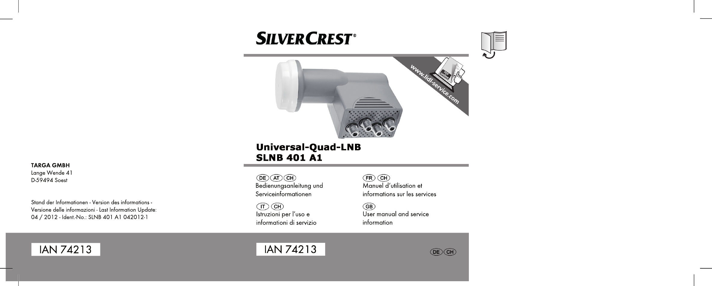 Silvercrest SLNB 401 A1 User Manual | 68 pages