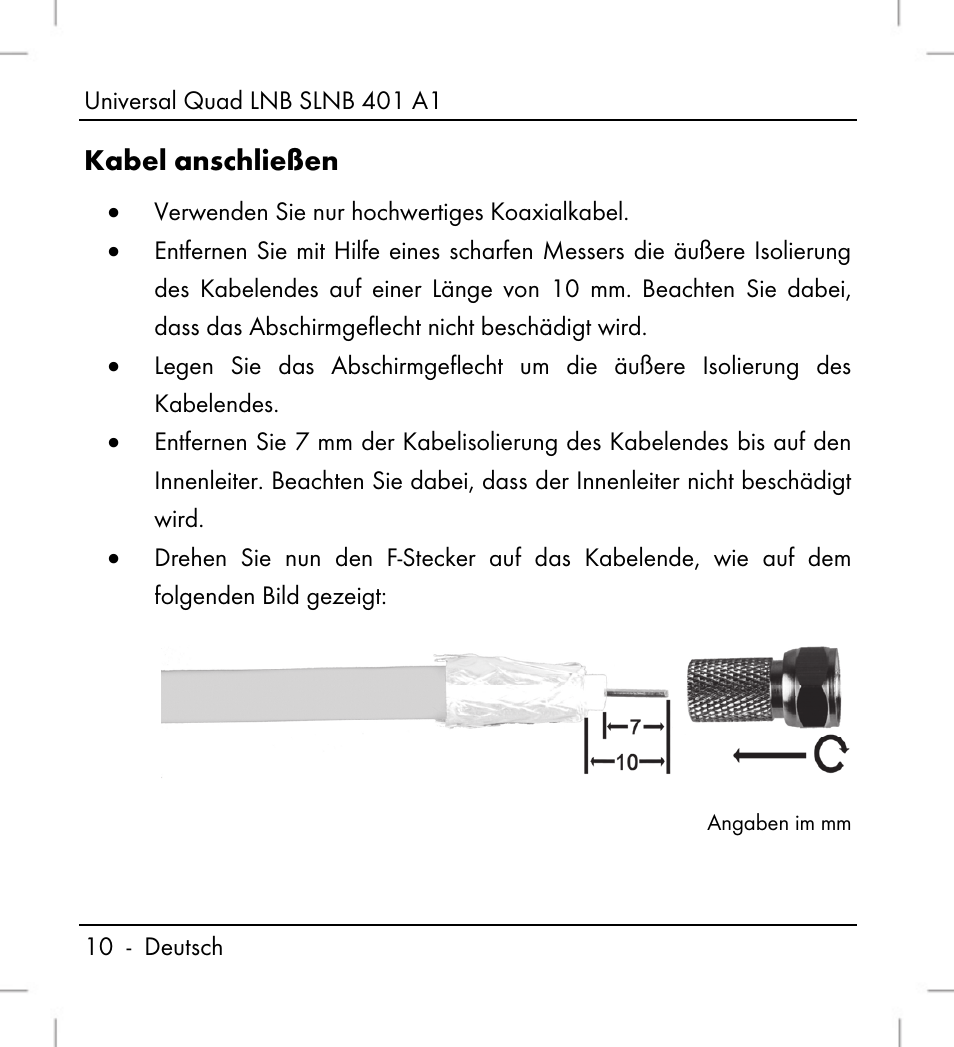 Kabel anschließen | Silvercrest SLNB 401 A1 User Manual | Page 12 / 68