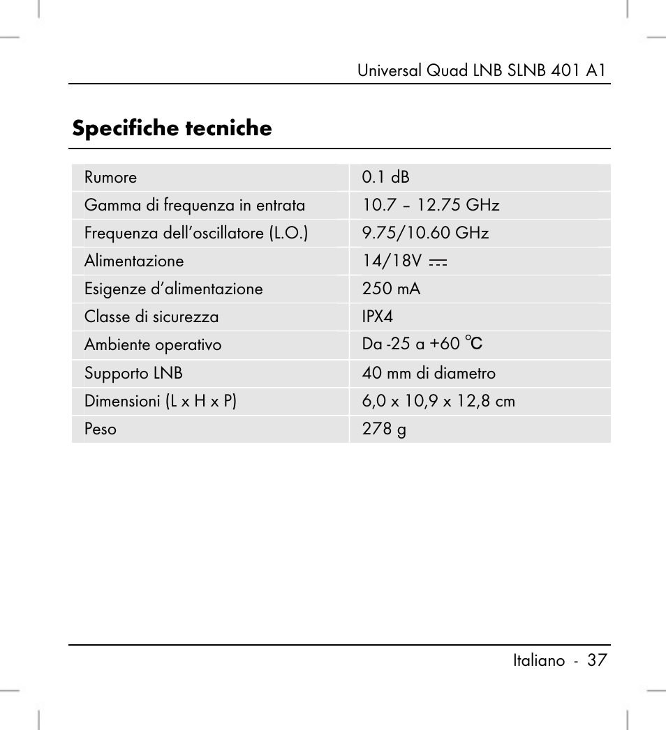 Specifiche tecniche | Silvercrest SLNB 401 A1 User Manual | Page 39 / 68