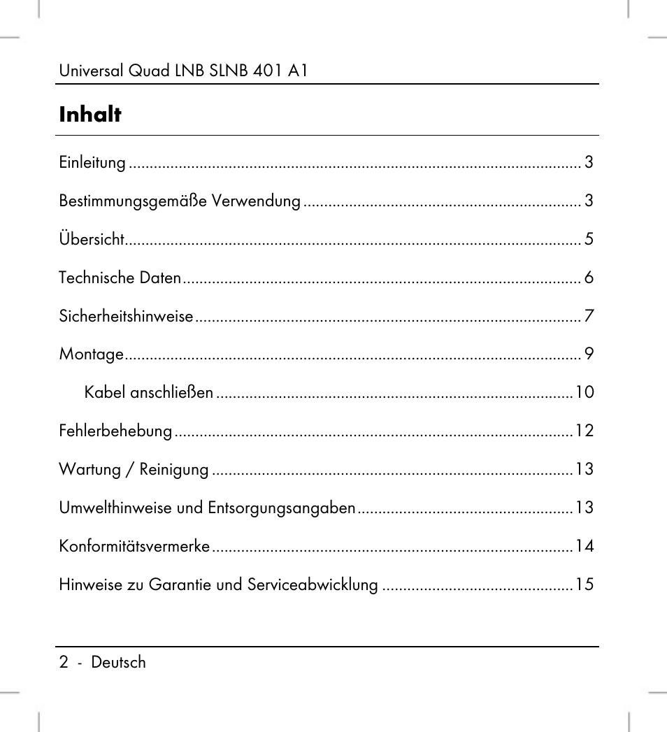 Silvercrest SLNB 401 A1 User Manual | Page 4 / 68