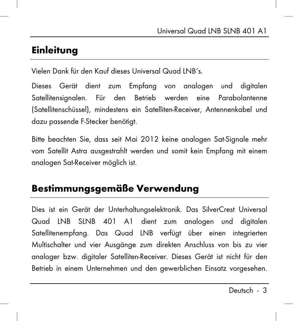 Einleitung, Bestimmungsgemäße verwendung | Silvercrest SLNB 401 A1 User Manual | Page 5 / 68