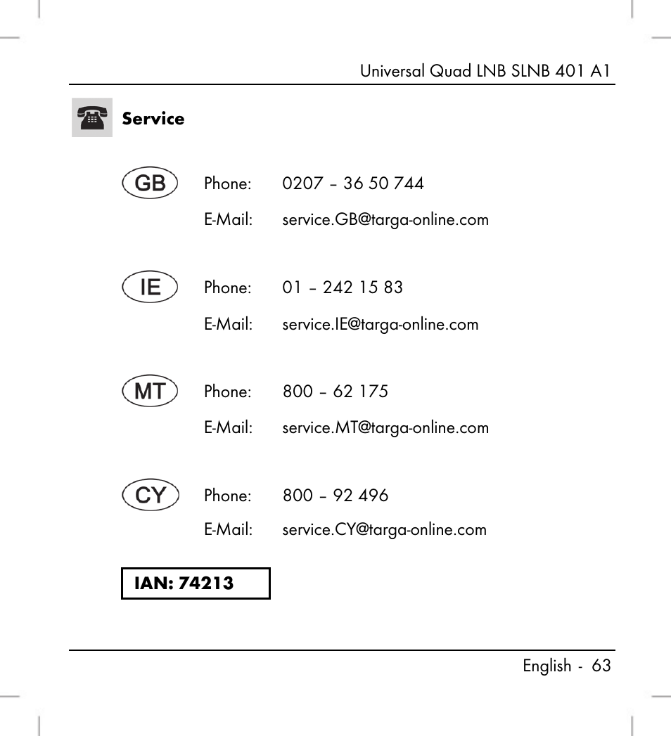 Silvercrest SLNB 401 A1 User Manual | Page 65 / 68