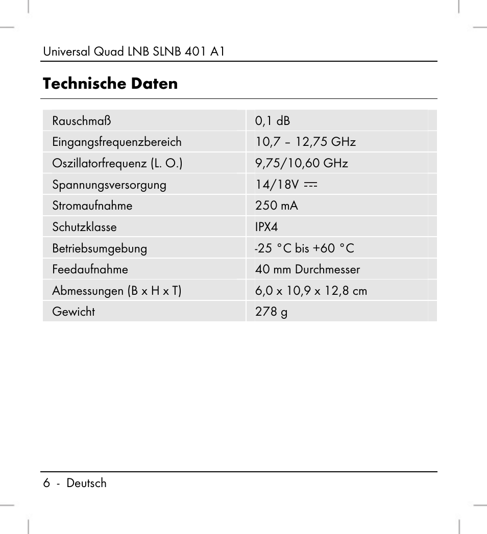 Technische daten | Silvercrest SLNB 401 A1 User Manual | Page 8 / 68