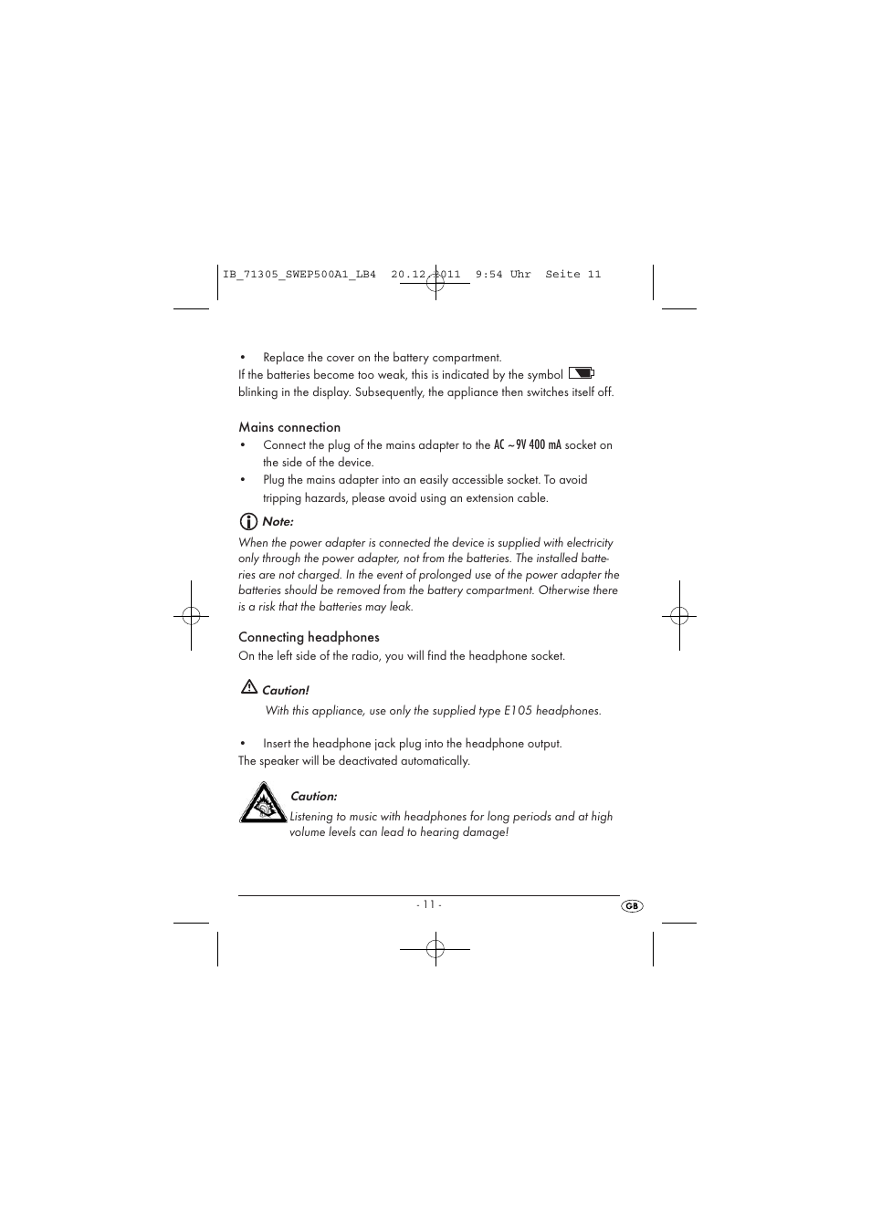 Silvercrest SWEP 500 A1 User Manual | Page 13 / 226