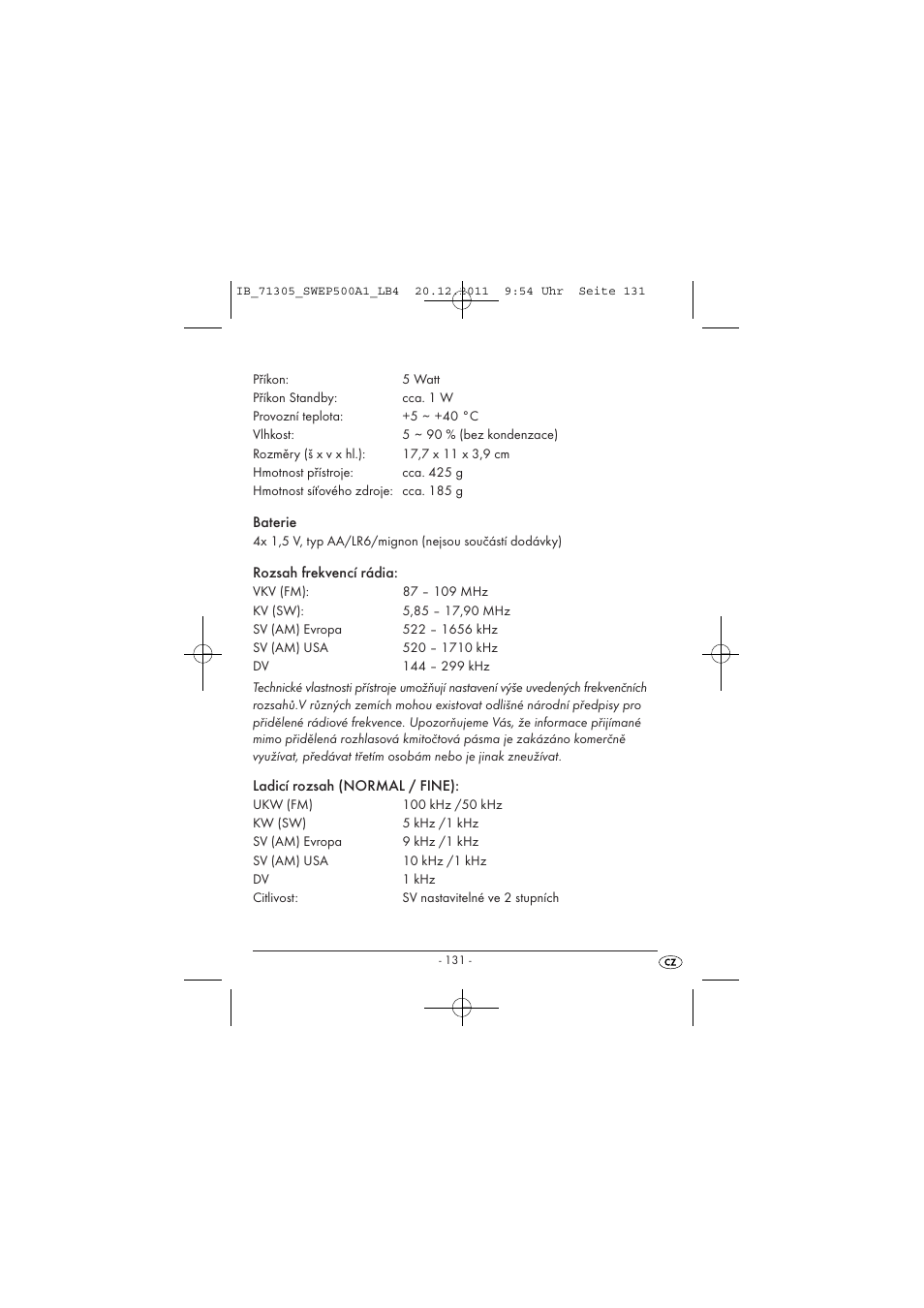 Silvercrest SWEP 500 A1 User Manual | Page 133 / 226