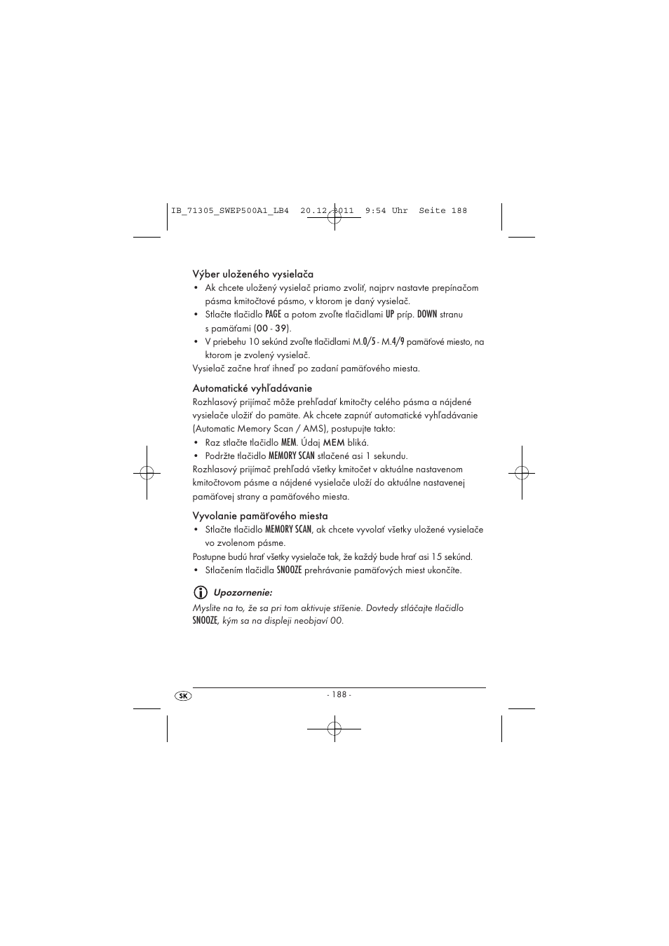 Silvercrest SWEP 500 A1 User Manual | Page 190 / 226