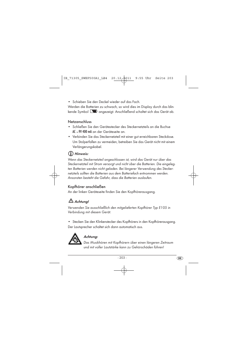 Silvercrest SWEP 500 A1 User Manual | Page 205 / 226