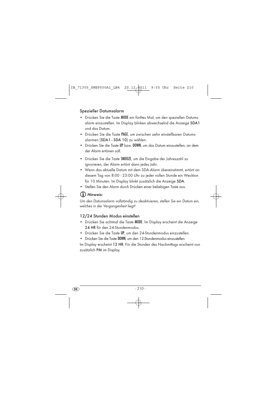 Silvercrest SWEP 500 A1 User Manual | Page 212 / 226