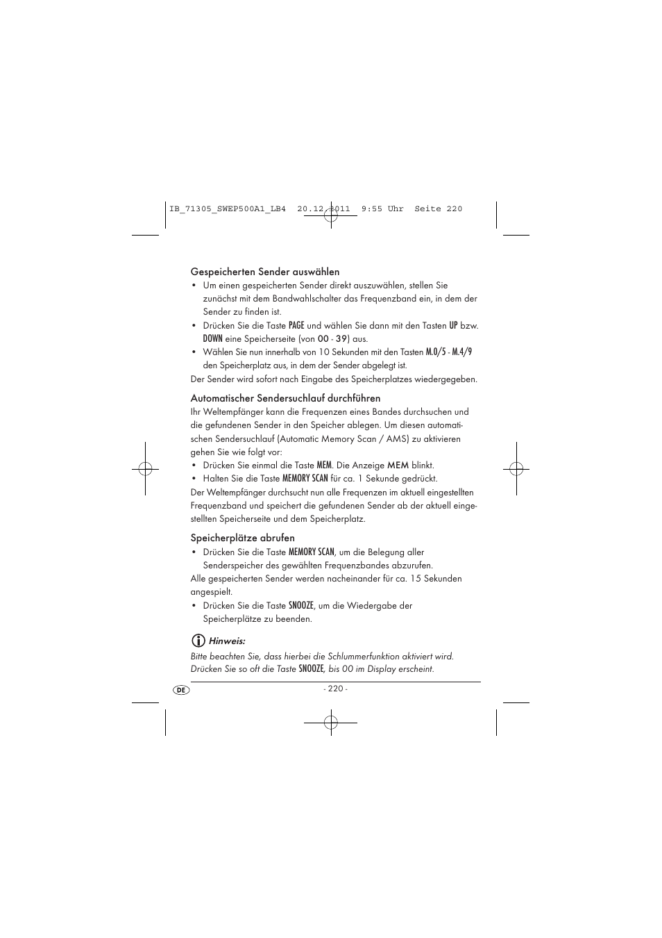 Silvercrest SWEP 500 A1 User Manual | Page 222 / 226