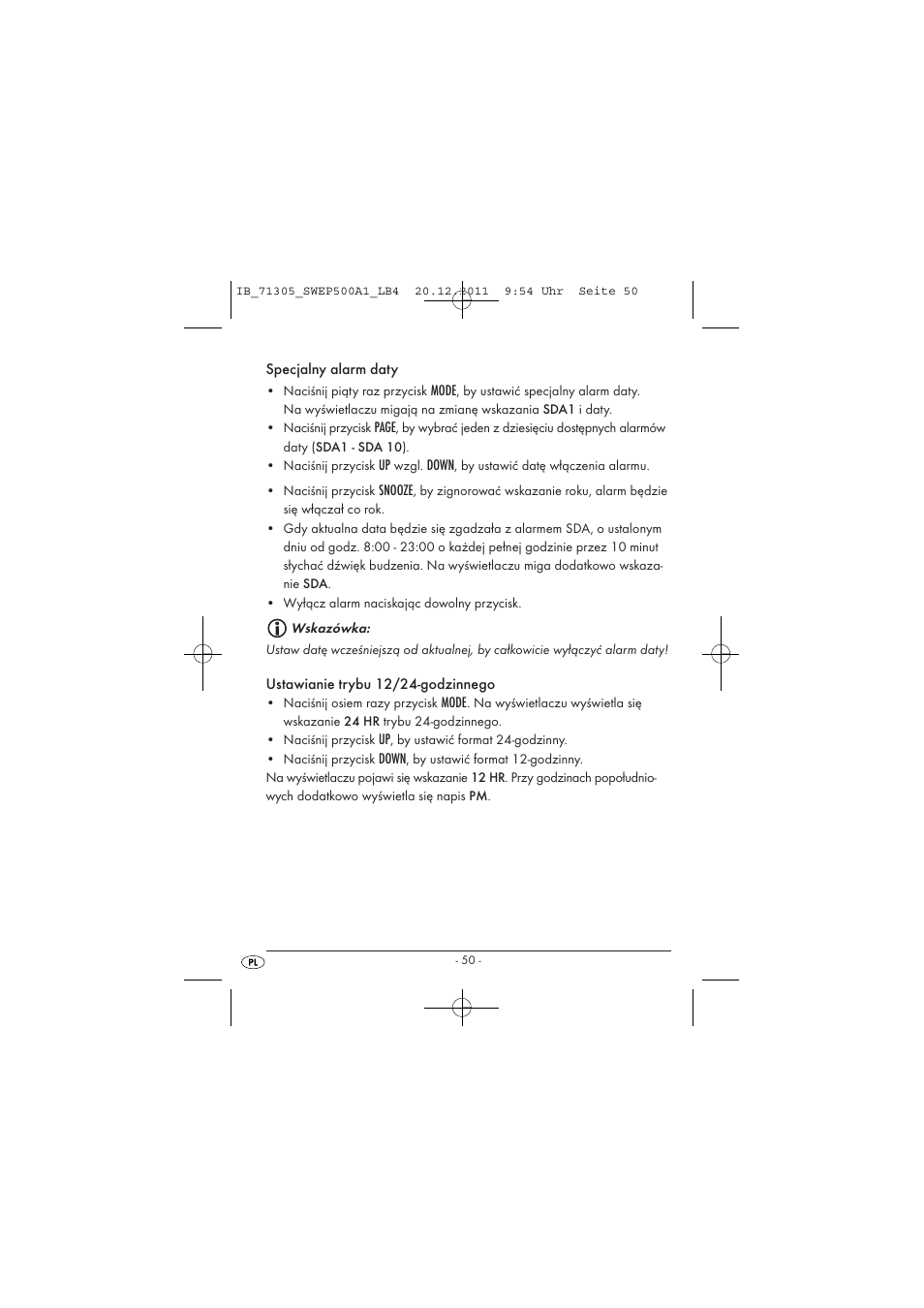 Silvercrest SWEP 500 A1 User Manual | Page 52 / 226