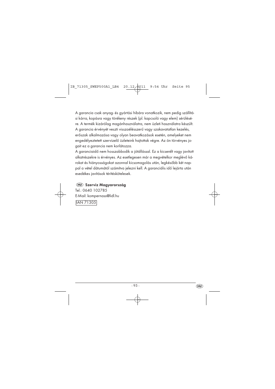 Silvercrest SWEP 500 A1 User Manual | Page 97 / 226