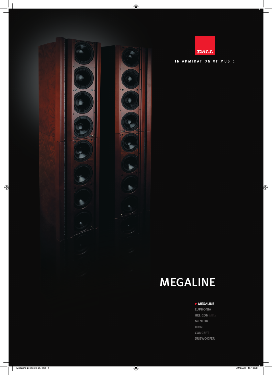 DALI Loudspeakers MEGALINE Loudspeaker System User Manual | 2 pages