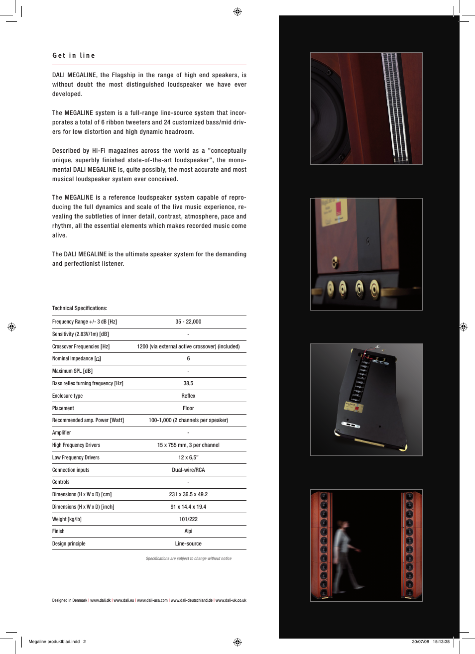 DALI Loudspeakers MEGALINE Loudspeaker System User Manual | Page 2 / 2