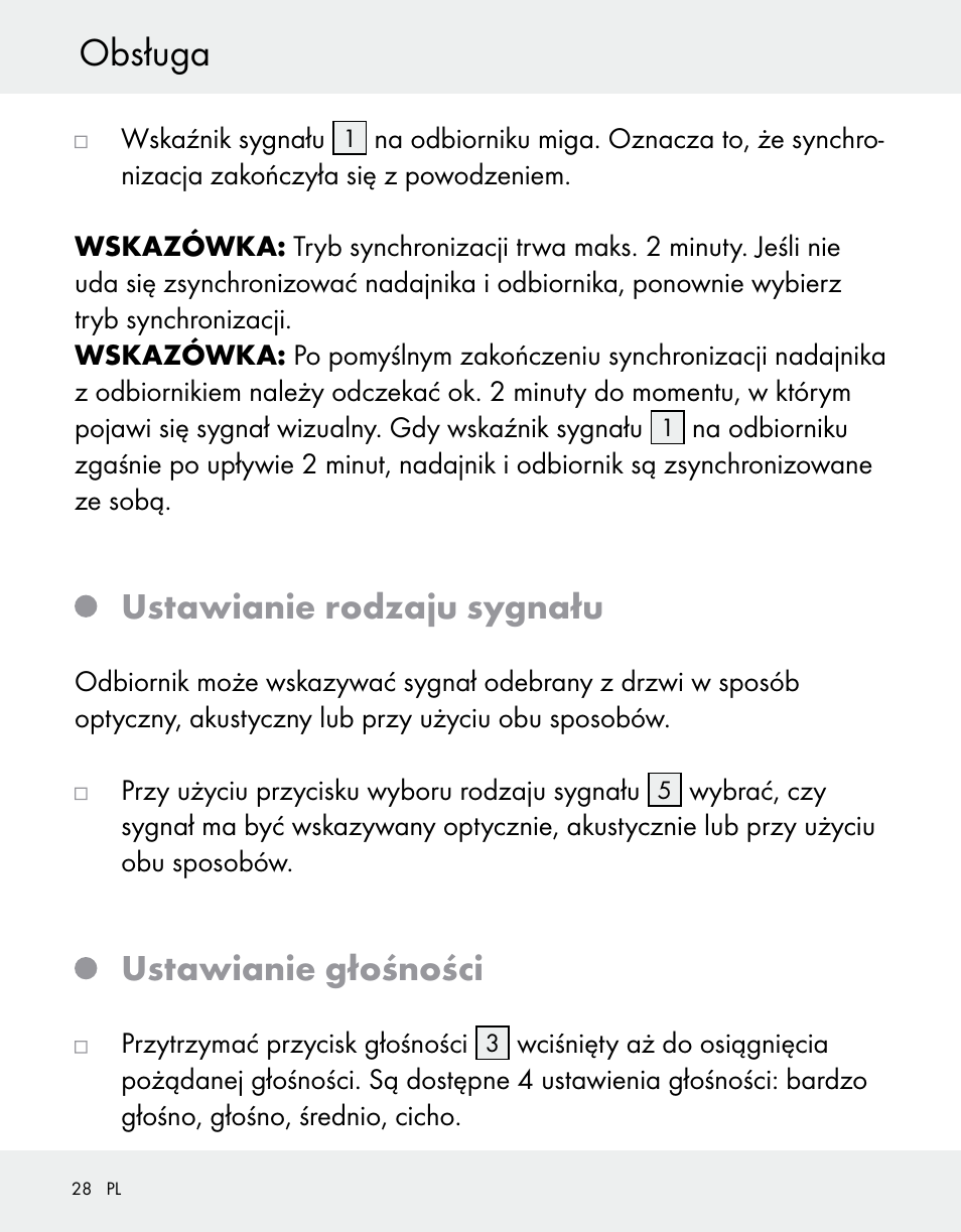Obsługa, Ustawianie rodzaju sygnału, Ustawianie głośności | Silvercrest Z31370A/Z31370B User Manual | Page 28 / 100
