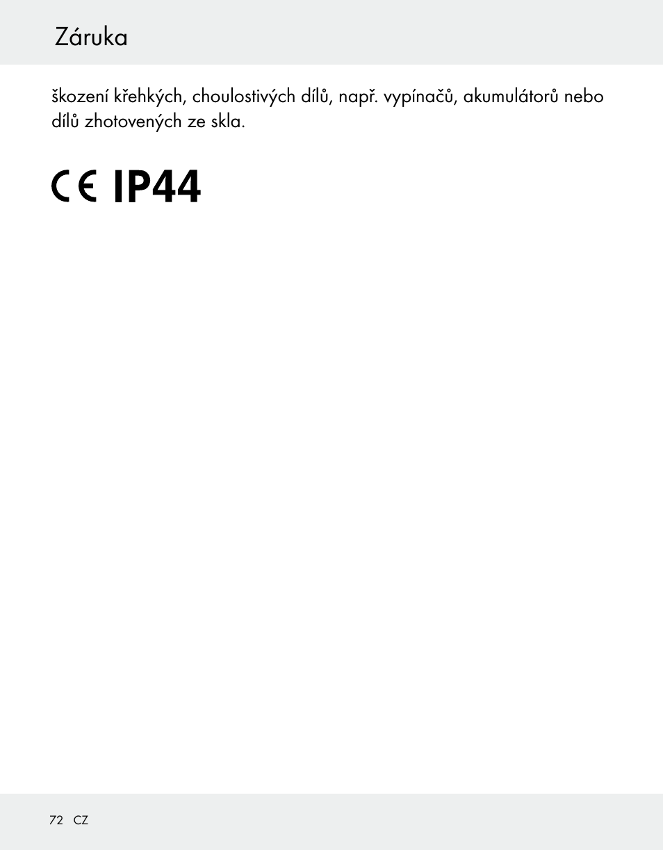 Záruka | Silvercrest Z31370A/Z31370B User Manual | Page 72 / 100