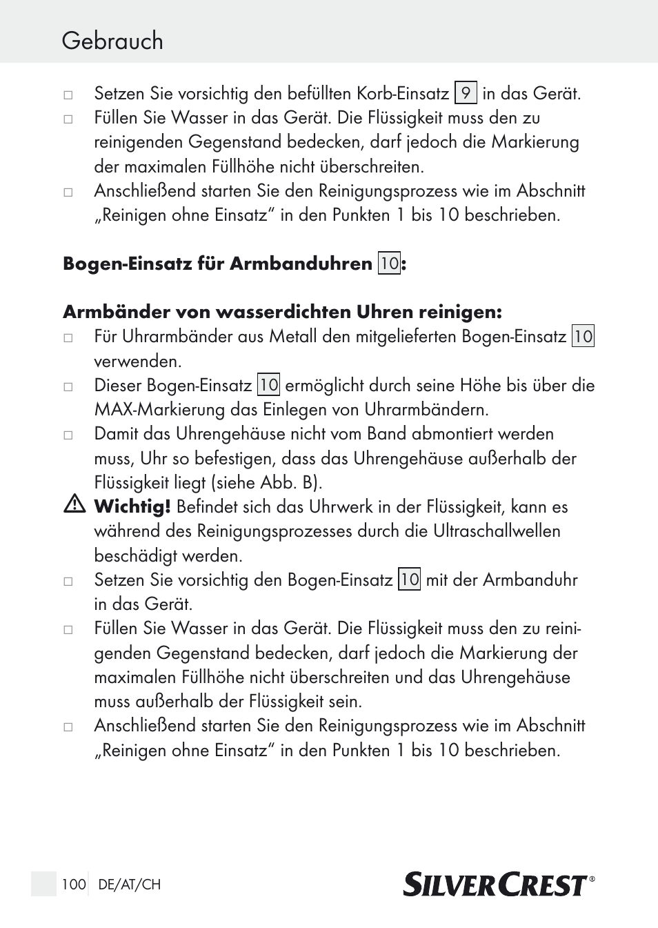 Gebrauch | Silvercrest SUR 46 A1 User Manual | Page 100 / 109