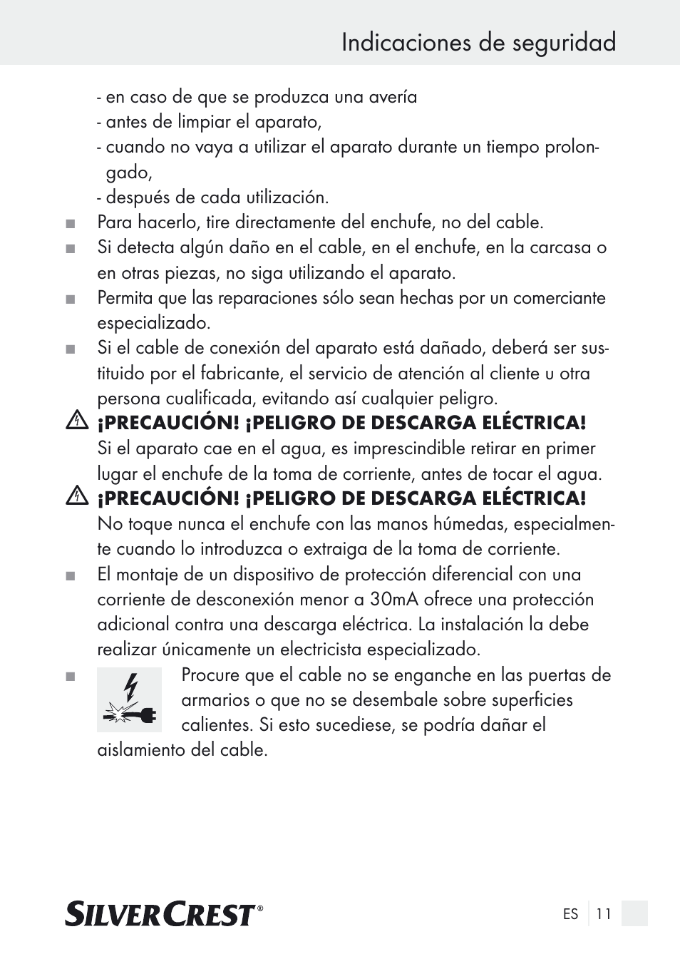 Indicaciones de seguridad | Silvercrest SUR 46 A1 User Manual | Page 11 / 109