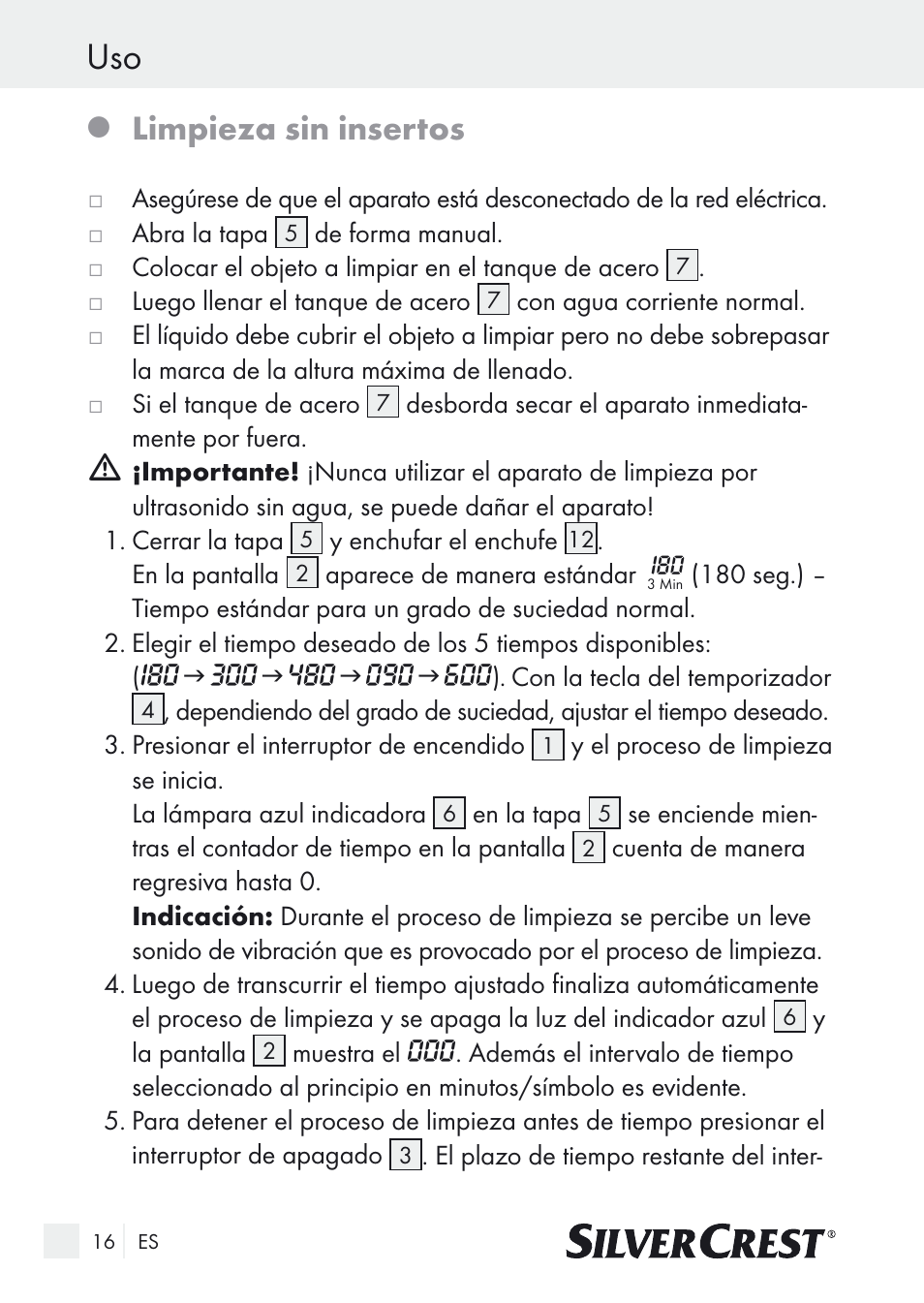Limpieza sin insertos | Silvercrest SUR 46 A1 User Manual | Page 16 / 109